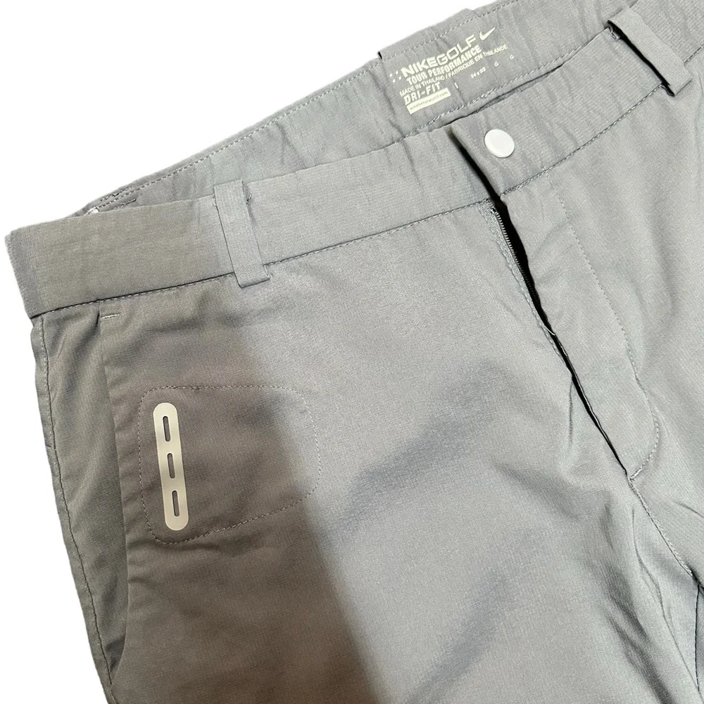 Nike Gray Chinos with Fabric Tag and Zipper Fly